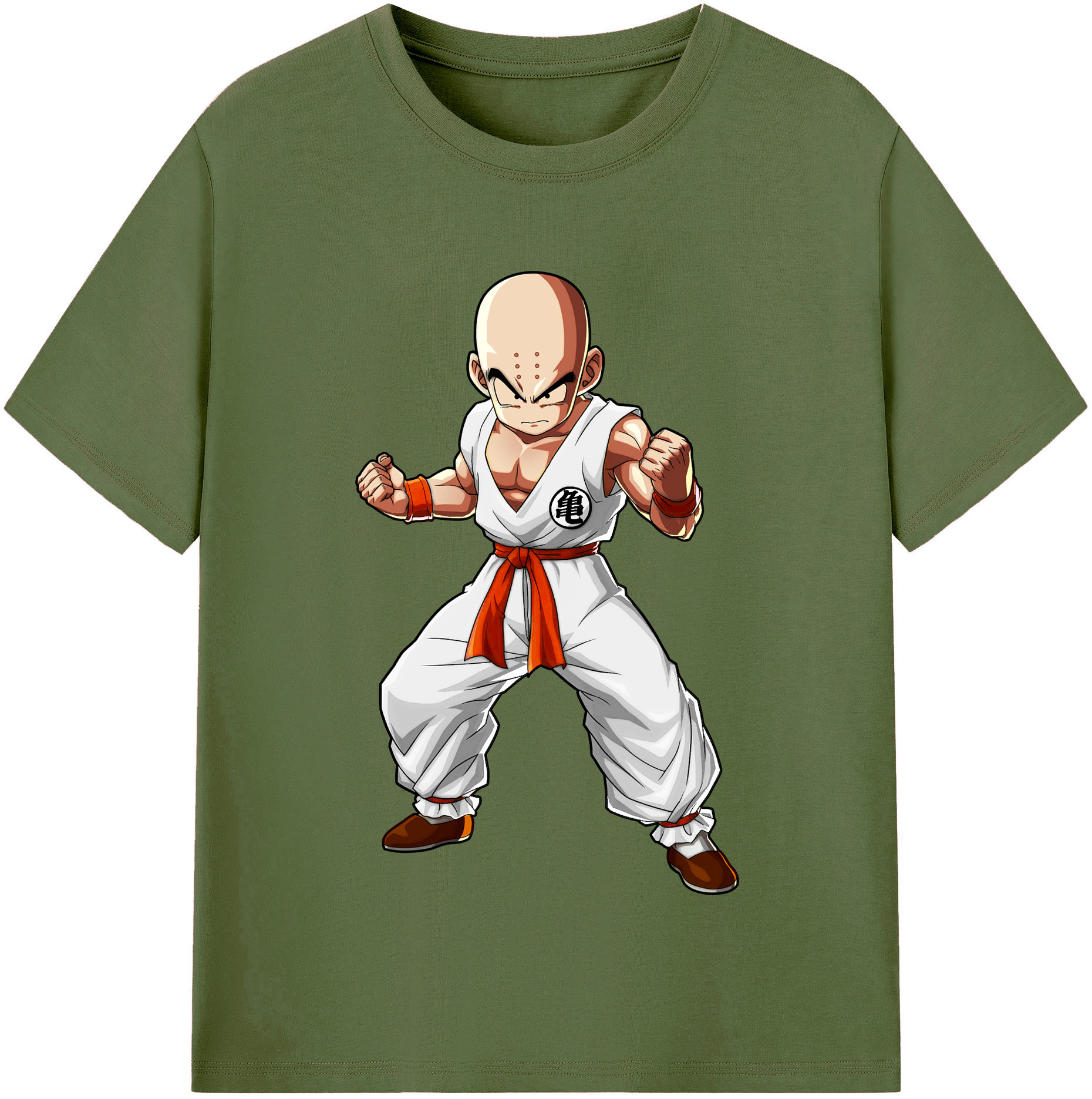 （画像用） ドラゴンボール クリリン DRAGON BALL krillin 綿100％半袖Tシャツ（フロントプリント）